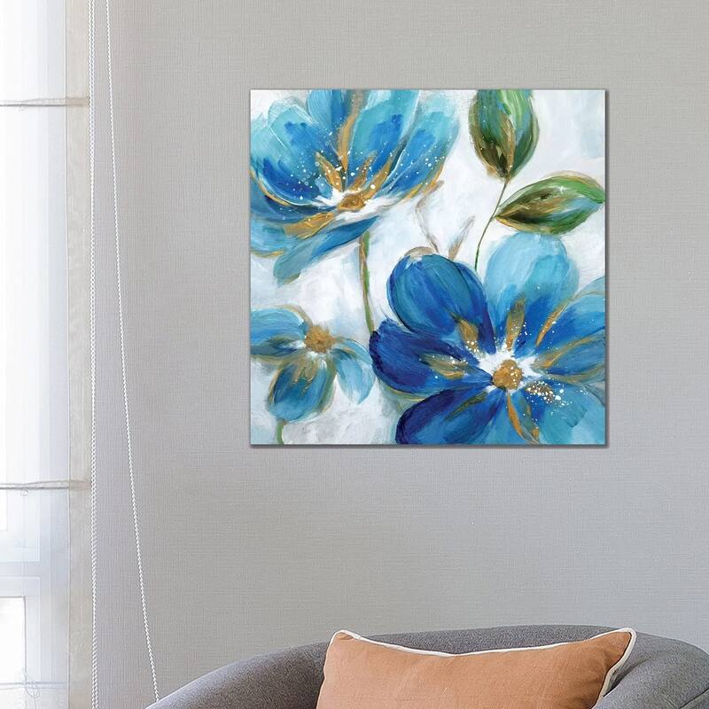 iCanvas "Flowering Blues II" by Nan Canvas Print - 26x26x1.5