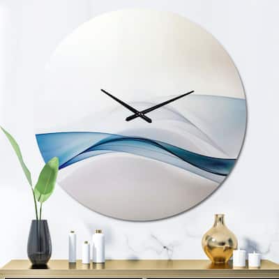 Designart '3D Wave of Water Splash' Oversized Modern Wall CLock