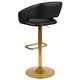 preview thumbnail 10 of 14, Modern Upholstered Adjustable-Height Barstools (Set of 2)