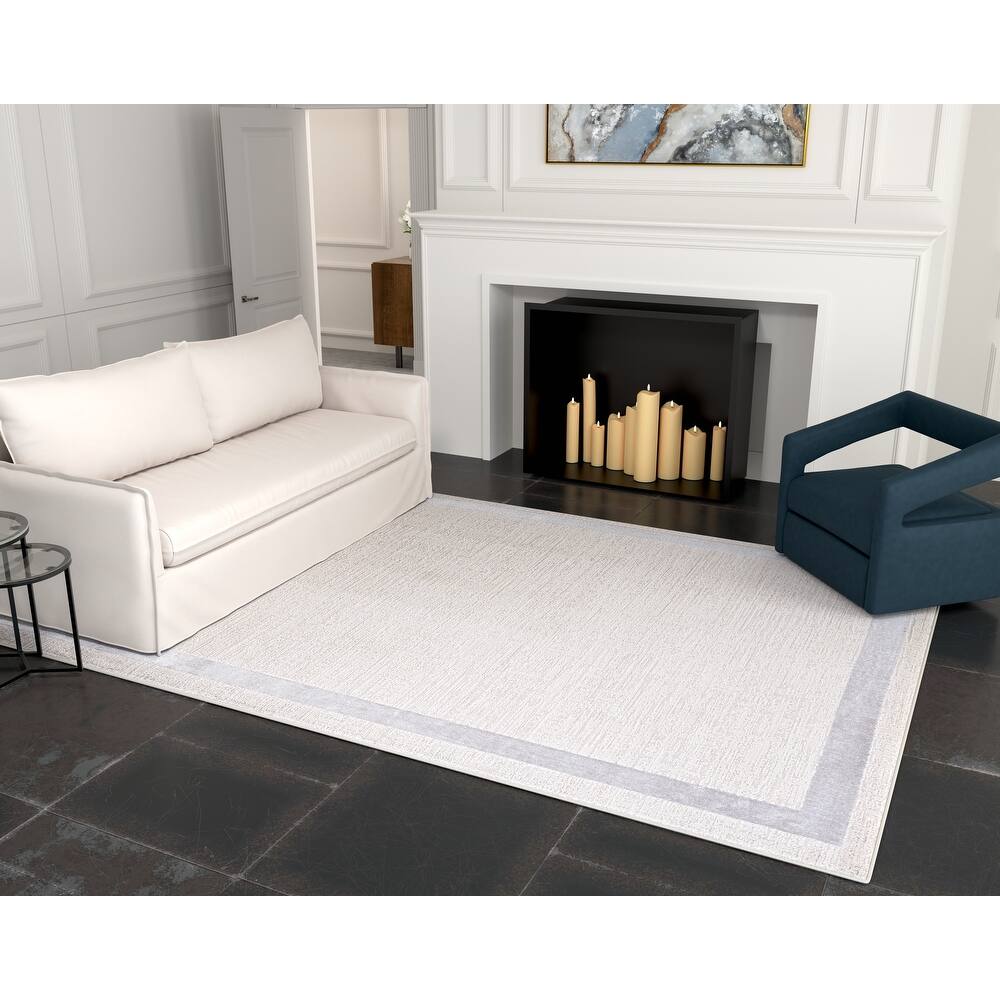 Silver Orchid Monel Sleek Contemporary Rug