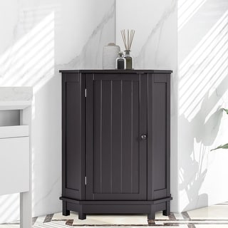 Modern Style Storage Bathroom Cabinet Triangle Corner with Adjustable ...