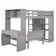 preview thumbnail 47 of 57, Contemporary Twin size Loft Bed with a Stand-alone bed, Shelves, Desk and Wardrobe, Health and Comfort, Maximized Space, White
