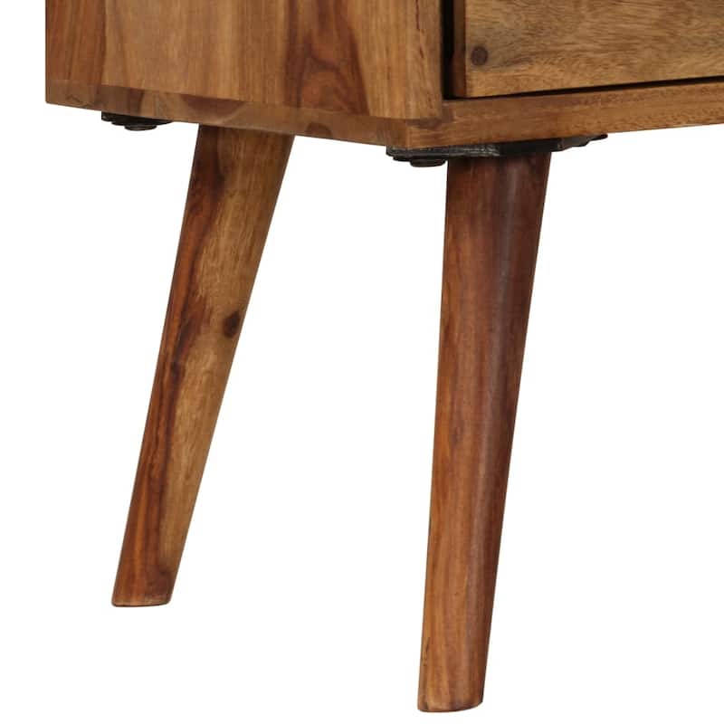 vidaXL TV Stand 55.1"x11.8"x15.7" Solid Wood Sheesham