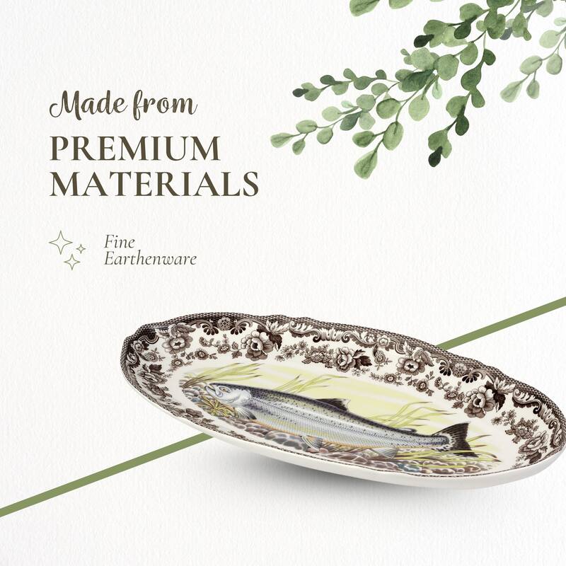 Spode Woodland Fish Platter - 18.5 Inch