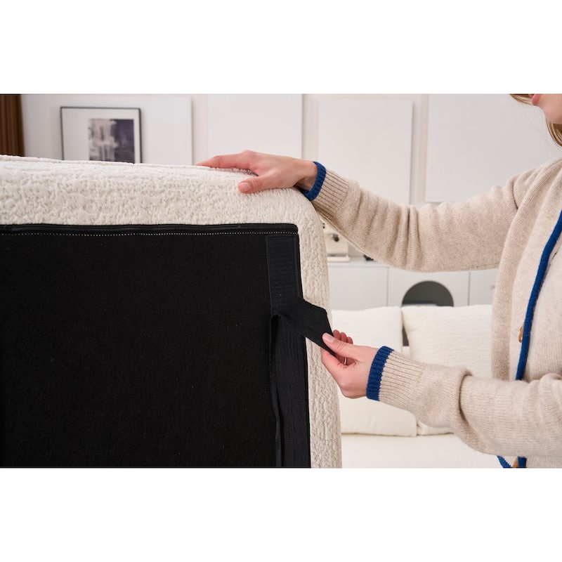 127.96'' Modular Chenille Boneless Sectional Sofa with Ottoman