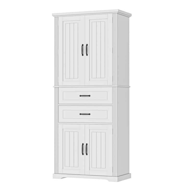 Multifunctional Storage Cabinet - Door & Drawer Organizer with Adjustable Shelf & Storage Shelves