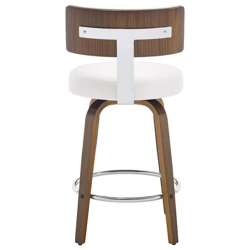 Upholstered Wood Swivel Bar/ Counter Stools, Set of 3