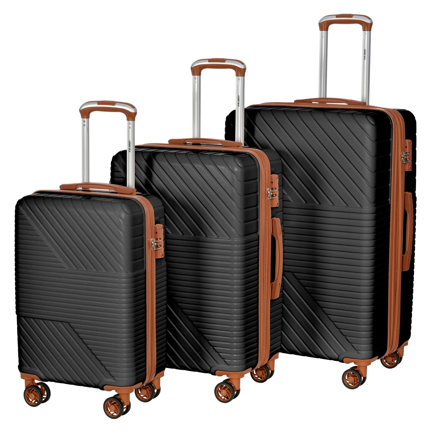 20" 24" 28" Travel luggage Bag Set of 3 Trolley Hard Shell  Suitcase W/Coded Lock
