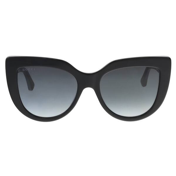 Shop Gucci Gg0164s 001 Black Cateye Sunglasses Overstock 19422060