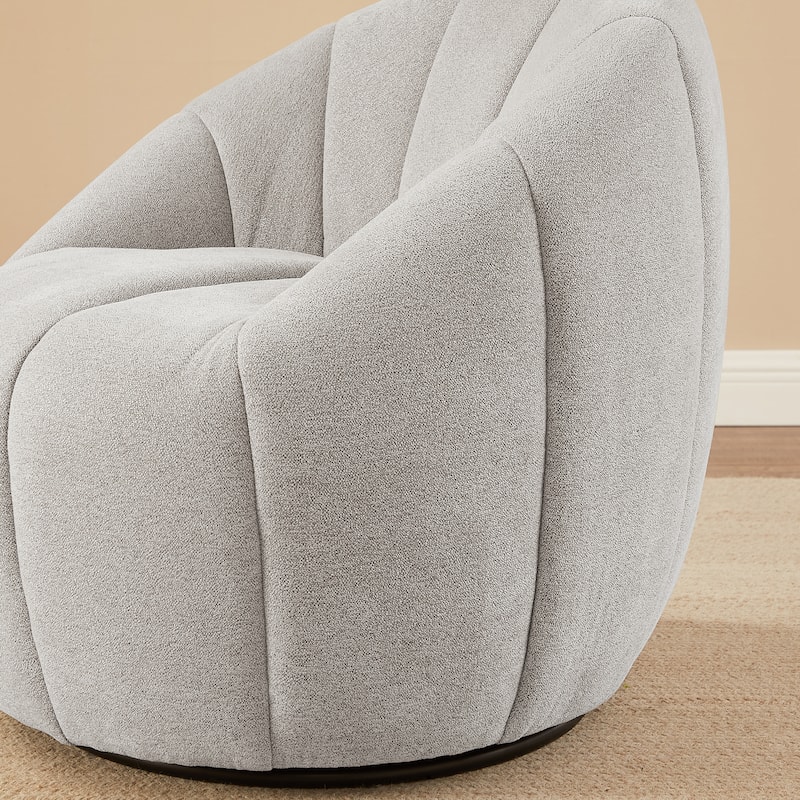 Art Leon Modern Swivel Barrel Chair
