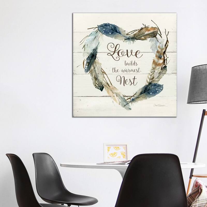 iCanvas "Feather Love Nest" by Carol Robinson Canvas Print - 37x37x1.5