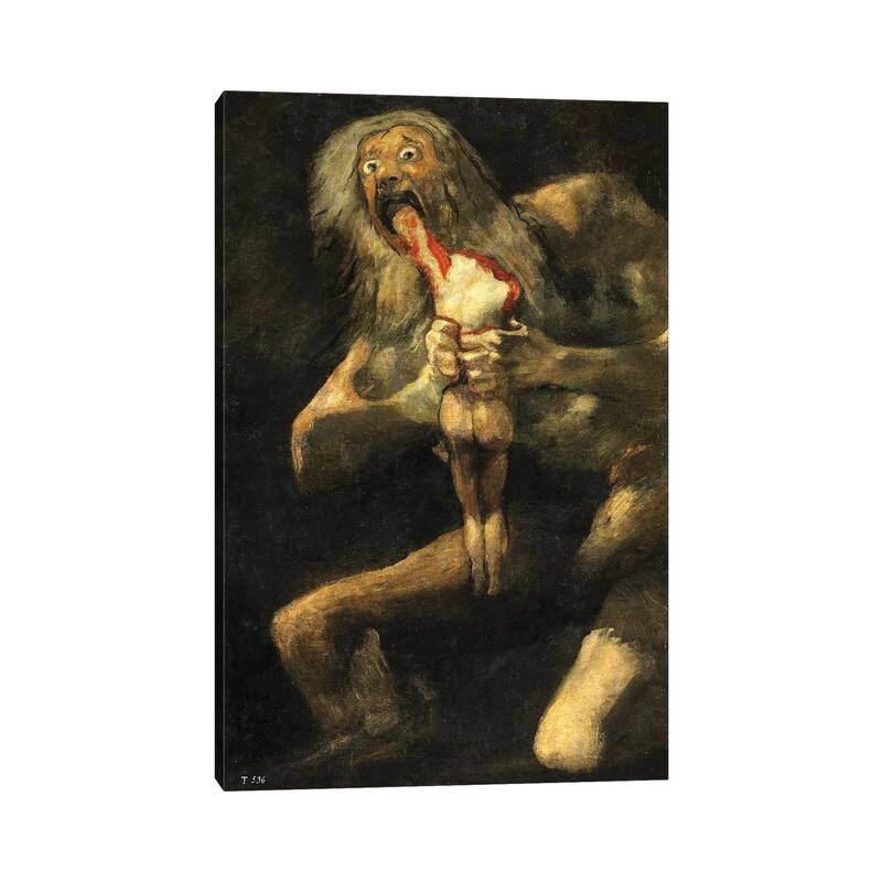 iCanvas "Saturn Devouring One Of His Sons, 1821-23" by Francisco Goya Canvas Print