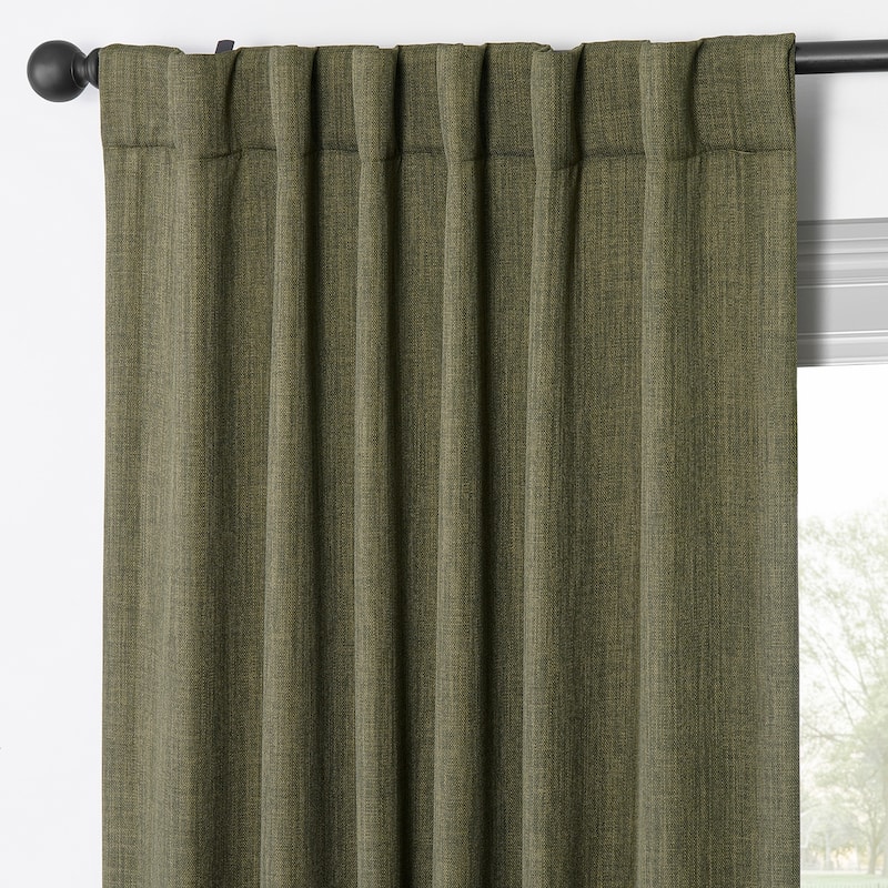 Exclusive Fabrics Faux Linen Room Darkening Curtain (1 Panel)