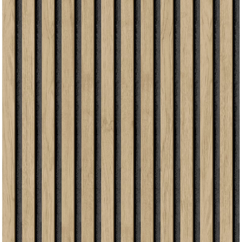NuWallpaper Oak Slat Wood Peel & Stick Wallpaper