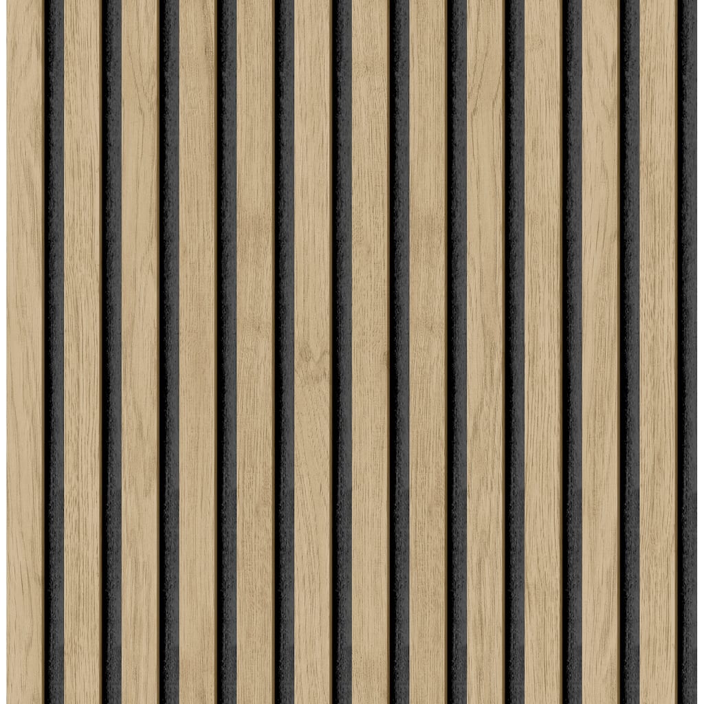 NuWallpaper Oak Slat Wood Peel & Stick Wallpaper