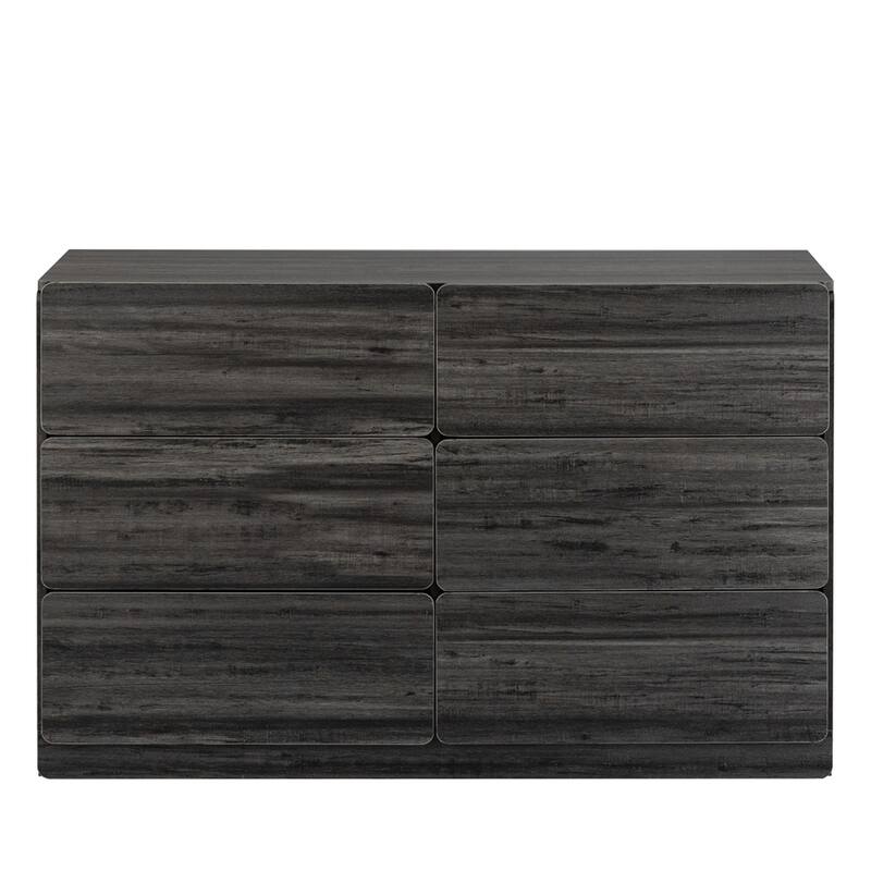Drawer Dresser Cabinet, Sideboard with Six Drawers - Dark Grey