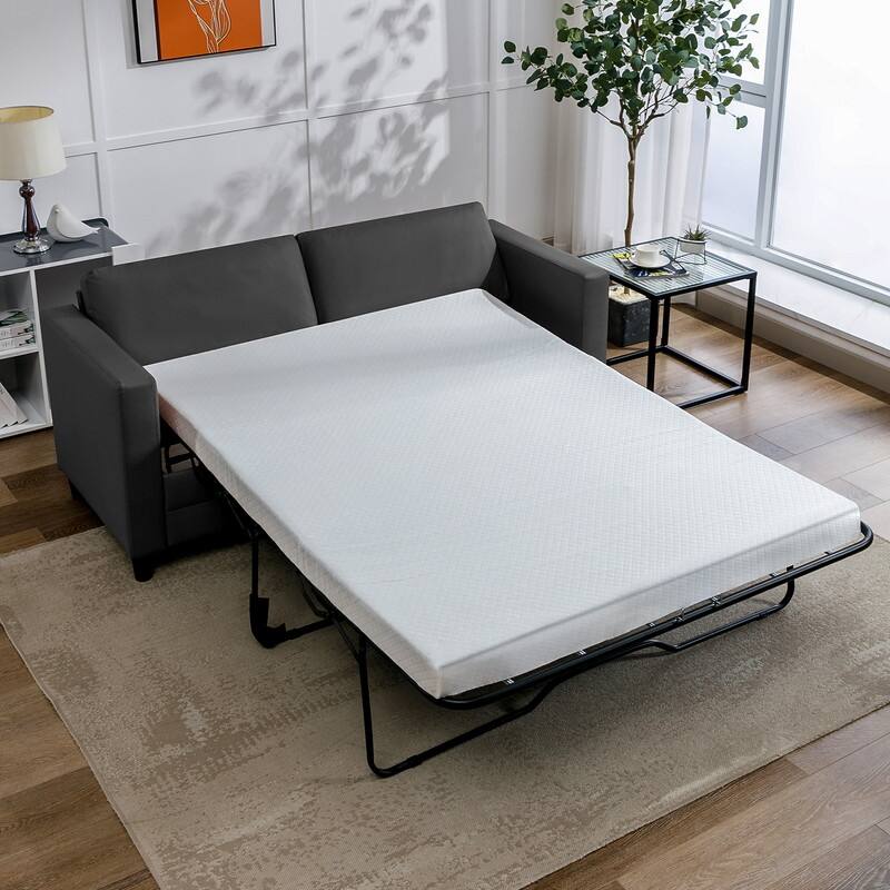 Mixoy 2-in-1 Pull Out Sofa Bed with Mattress,Modern Convertible Sleeper Sofa Futon Couches