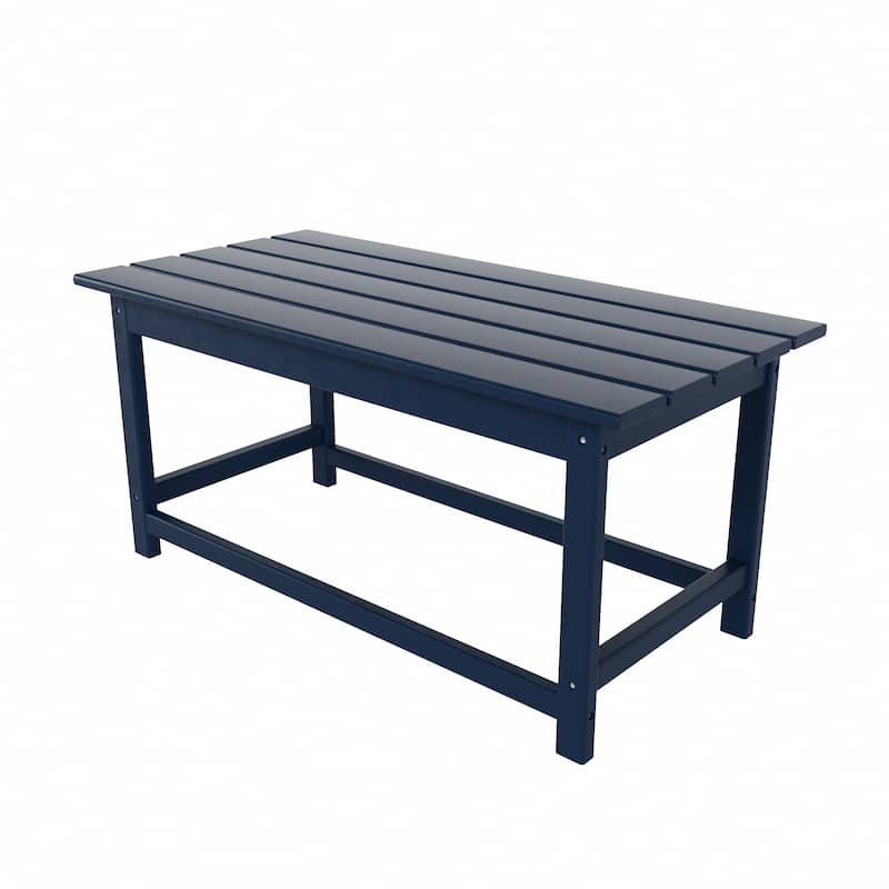 Aderson Outdoor Poly Adirondack Chair Set with Coffee Table