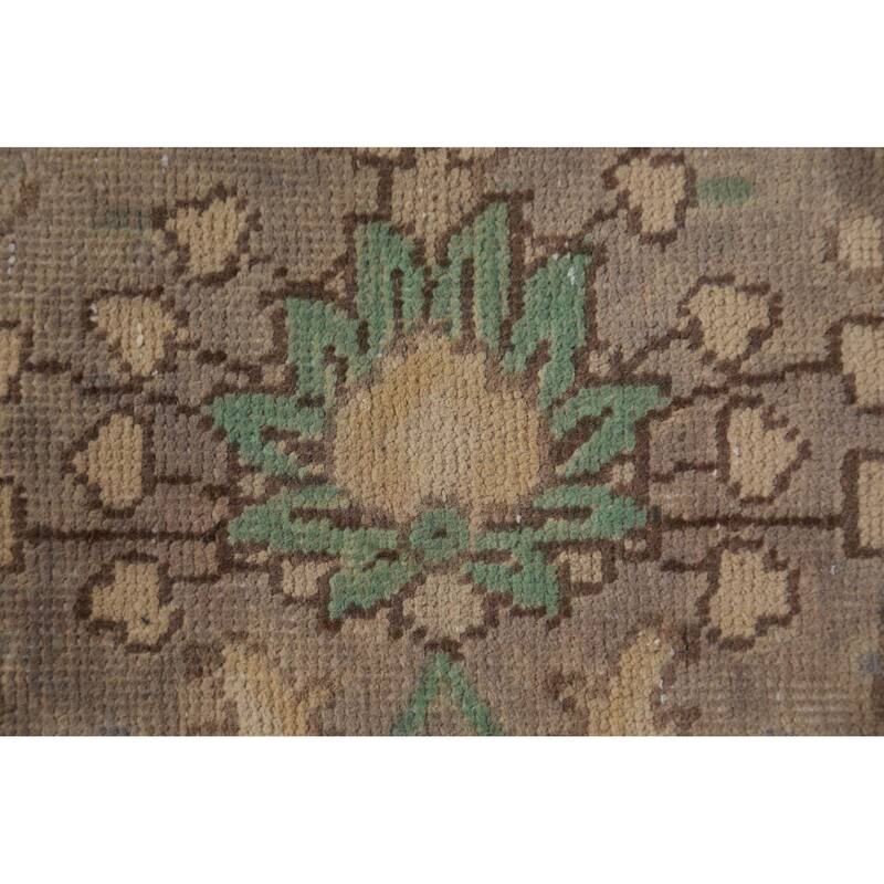 Tabriz Persian Vintage Rug Handmade Wool Carpet - 10'1" x 12'11"