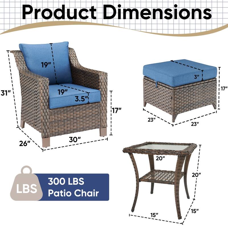 Outside Patio Sofa Chair with Cushions