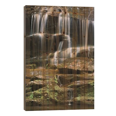 USA, Tennessee, Great Smoky Mountains National Park. Waterfall. Print On Wood by Jaynes Gallery - Multi-Color