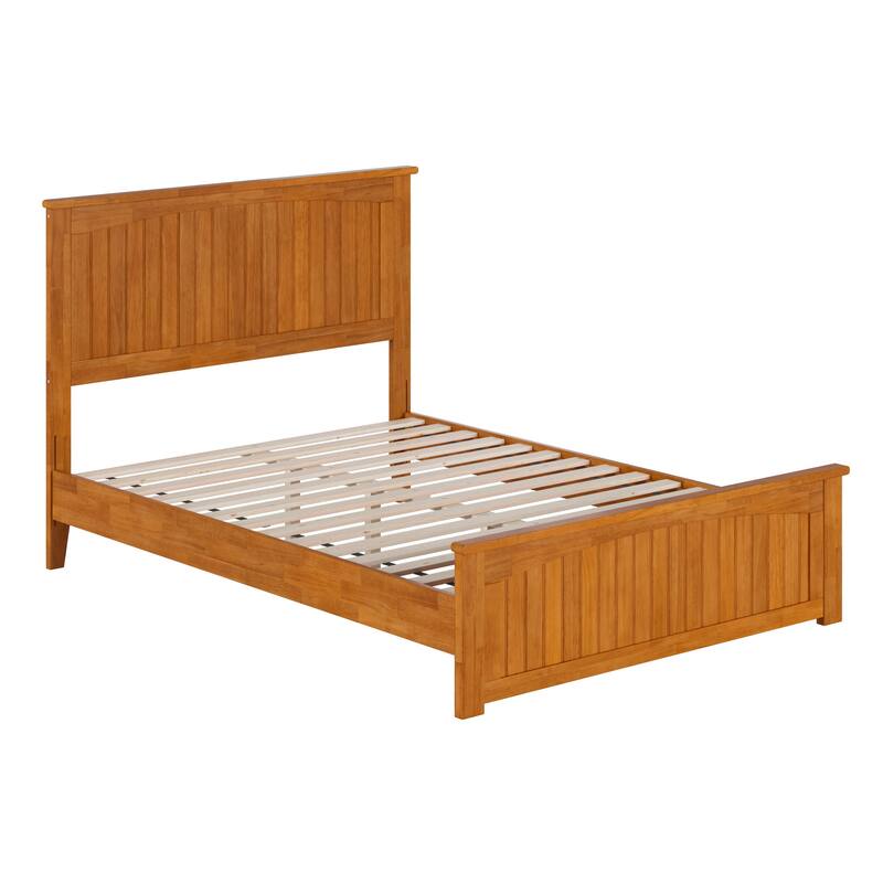 Naples Solid Wood Low Profile Platform Bed with Matching Footboard