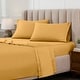 preview thumbnail 24 of 119, Superior Egyptian Cotton 1000 Thread Count Deep Pocket Solid Sheet Set California King - Gold