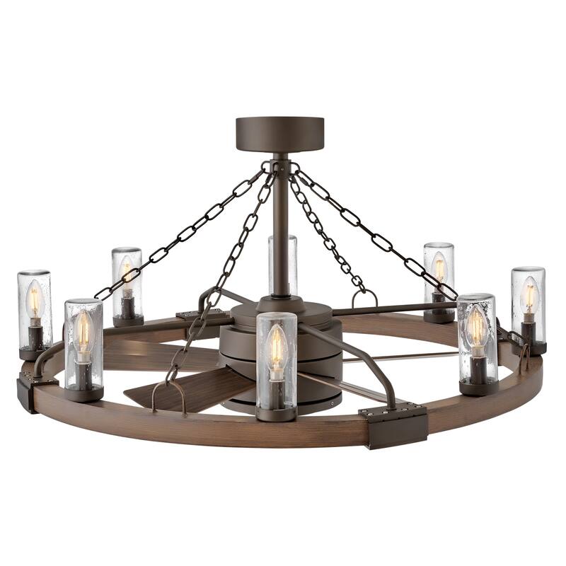 Hinkley Lighting Sawyer 36" Indoor / Outdoor Chandelier with 28" 5 - Metallic Matte Bronze