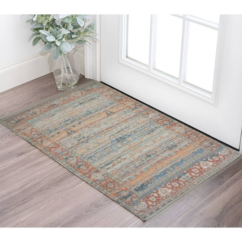 HomeRoots Oriental Transitional Rectangle Area Rug - 36.00 in. x 24.00 in.  x 0.20 in.