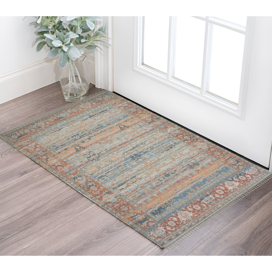 HomeRoots Gesi Oriental Transitional Rectangle Area Rug