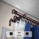 preview thumbnail 5 of 4, InStyleDesign End Cap 13/16" Triple Curtain Rod 120 to 170 inches - Cocoa
