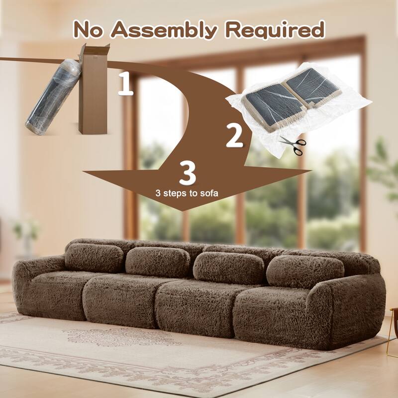 Anmytek Modern Modular Sectional Sofa Compressed Vacuum Packed