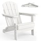 preview thumbnail 33 of 38, Folding Adirondack Chair, Outdoor Wooden Lounge Chair, Modern Lounger Adirondack Chair Ergonomic Extended Backrest White