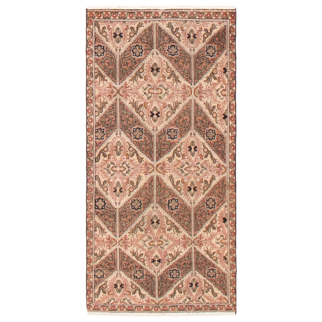 ECARPETGALLERY Hand-knotted Kayseri Vintage Ivory Wool Rug - 3'0 x 6'1