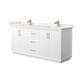 Option White / White Quartz Top / Satin Bronze Hardware