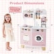 preview thumbnail 5 of 4, Pretend Play Kids Kitchen Playset Large Wooden Toy Kitchen Set