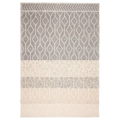 ECARPETGALLERY Braid weave Sienna Grey Wool Rug - 6'3 x 9'0
