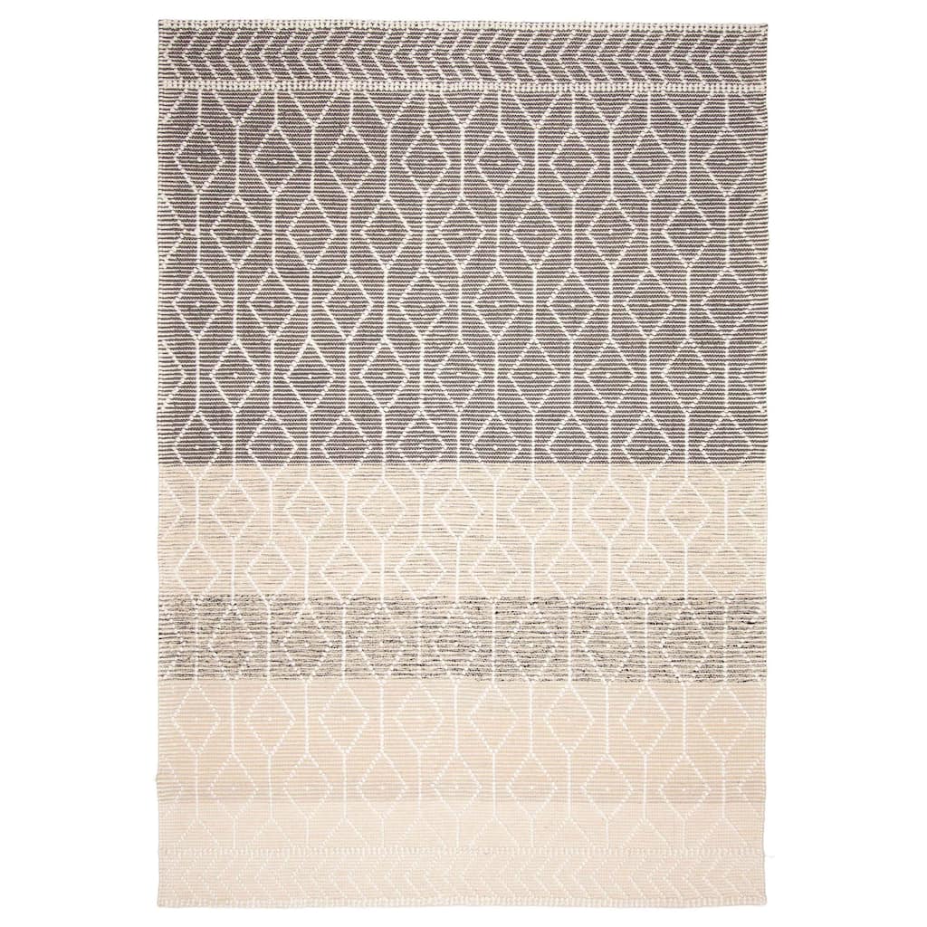 ECARPETGALLERY Braid weave Sienna Grey Wool Rug - 6'3 x 9'0