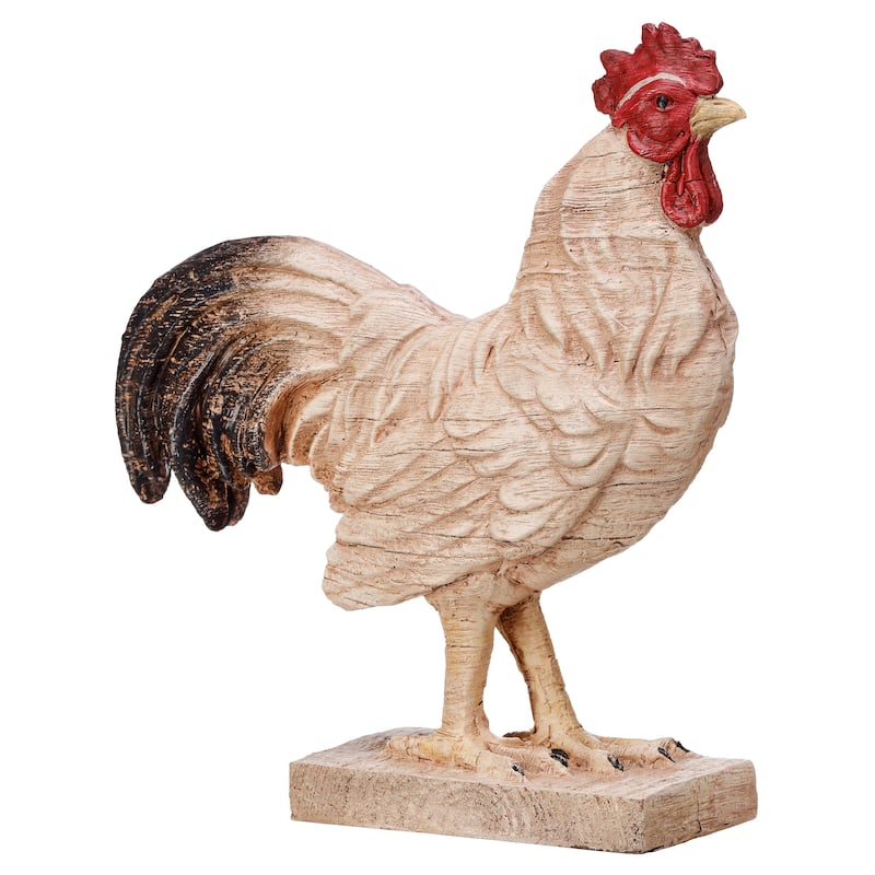 Resin 'Carved' Rooster 10" - 10