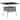 vidaXL Patio Dining Table Gray Poly Rattan and Glass - 31.5"x31.5"x29.5"