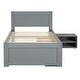 preview thumbnail 14 of 14, Twin Size Platform Bed With Drawer And Two Shelves