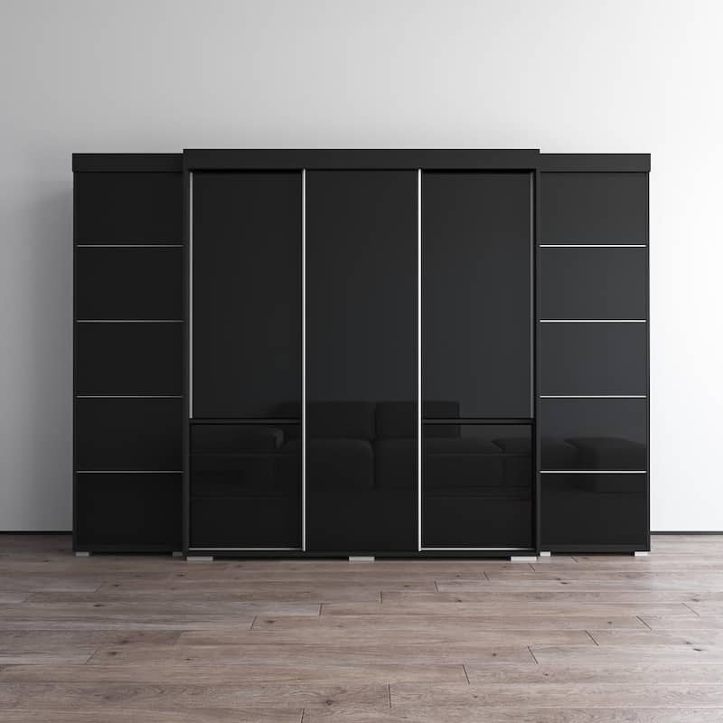 Monaco 3D-EXEX Wardrobe - Black