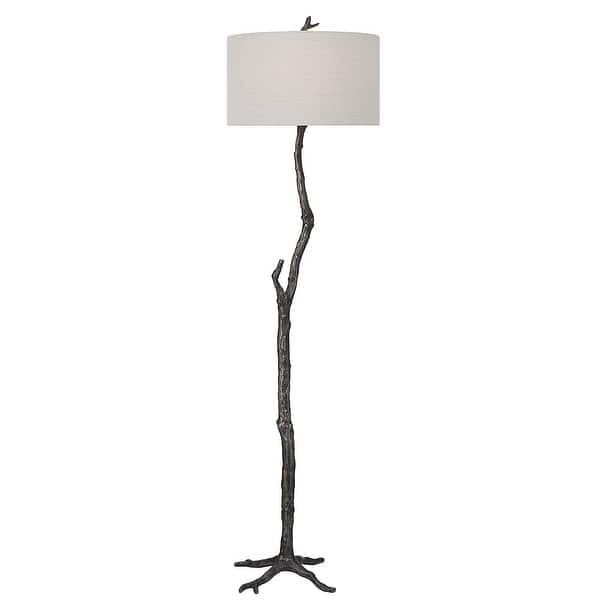 slide 2 of 8, Uttermost Spruce Rustic Floor Lamp - 69"H,  Shade 11"H x 18"Dia.