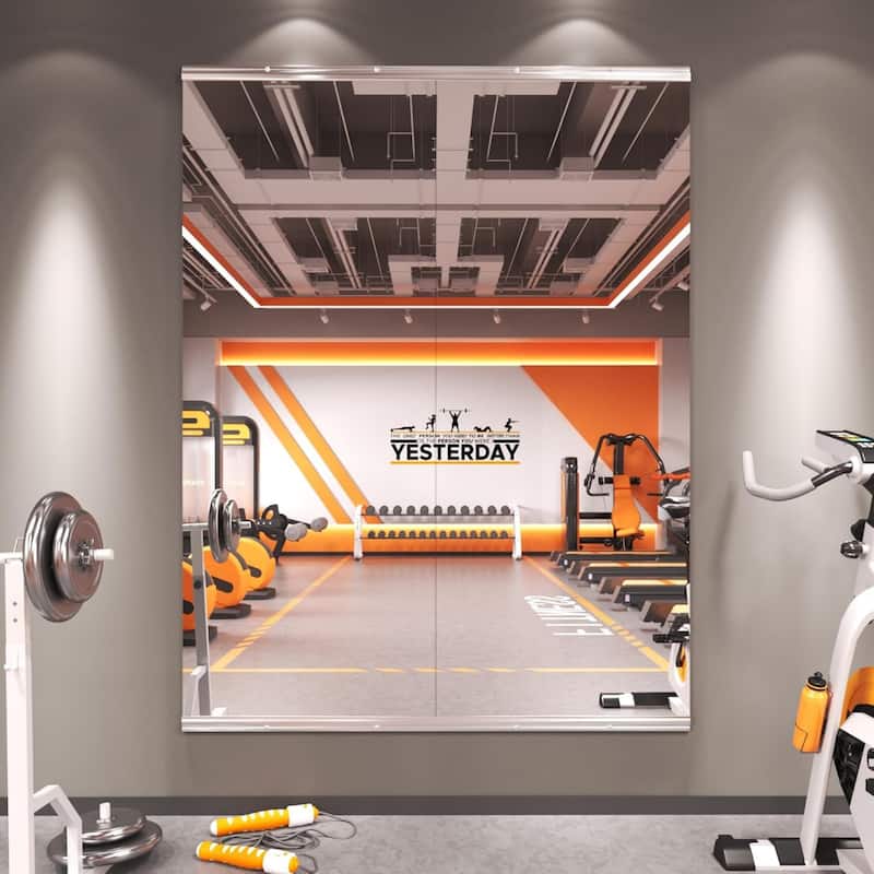 Large Full-Length Mirror for Home Gym Yoga and Dance Studio - 56x22-2PCS