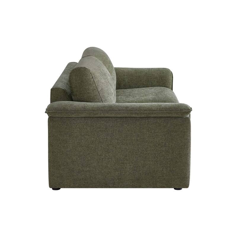 Spruce & Spring Upholstered Curved 3 Seat Sofa for Living Room