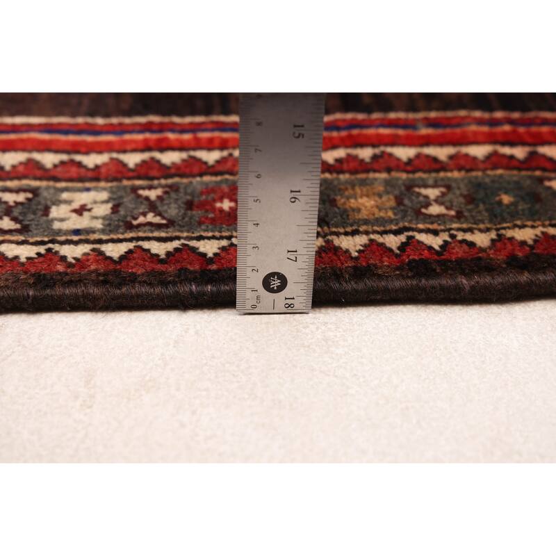 ECARPETGALLERY Hand-knotted Anadol Dark Navy, Red Wool Rug - 4'0 x 9'5