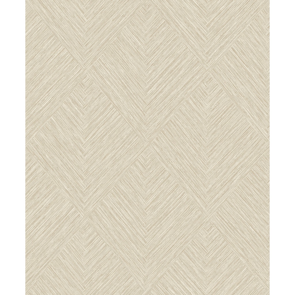Chesapeake Hollis Taupe Textured Diamond Wallpaper