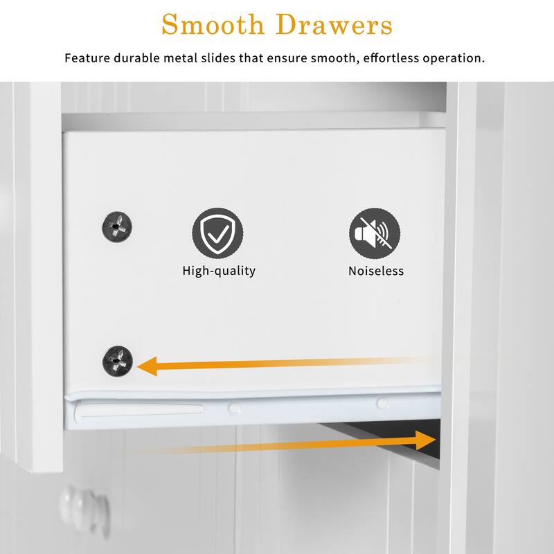 89.7" Wooden Sideboard Buffet Cabinet with Extendable Table, 2 Doors, 3 Drawers, Adjustable Shelf for Kitchen or Living Room