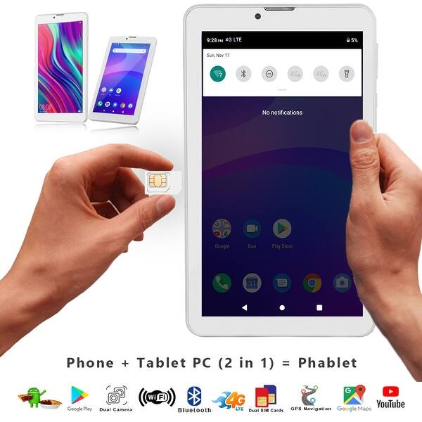 Indigi 4g Lte Gsm Unlocked Android Pie 7 Inch Tabletpc W
