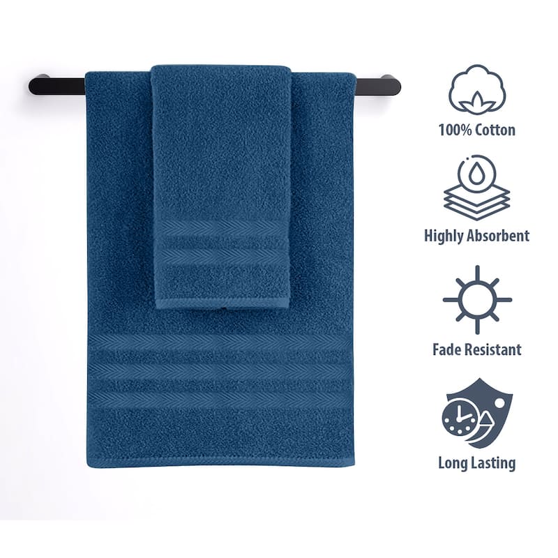 Home Sweet Home 6-Piece 650 GSM Cotton Bath Towel Set